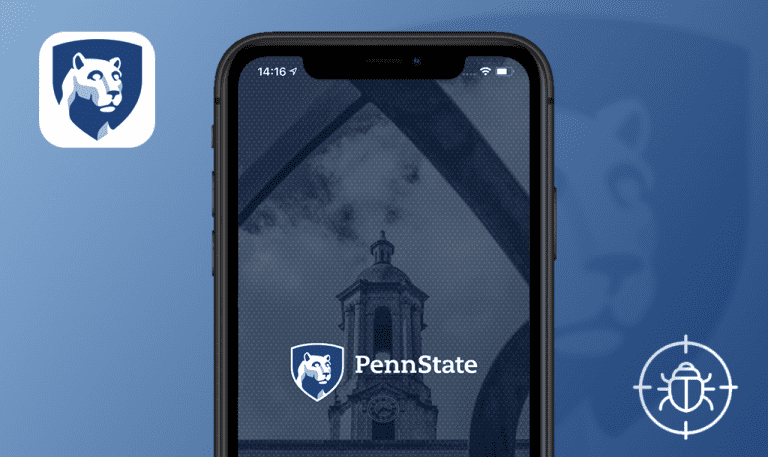 Errores encontrados en Penn State Go para iOS: ‌Bug‌ ‌Crawl‌ de ‌QAwerk