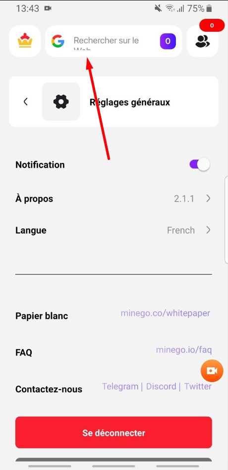 El texto del marcador de posición en el campo de búsqueda no cabe en la pantalla en francés