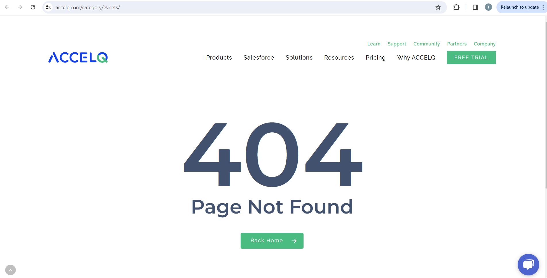 Aparece un error 404 después de hacer clic en el enlace “Noticias”