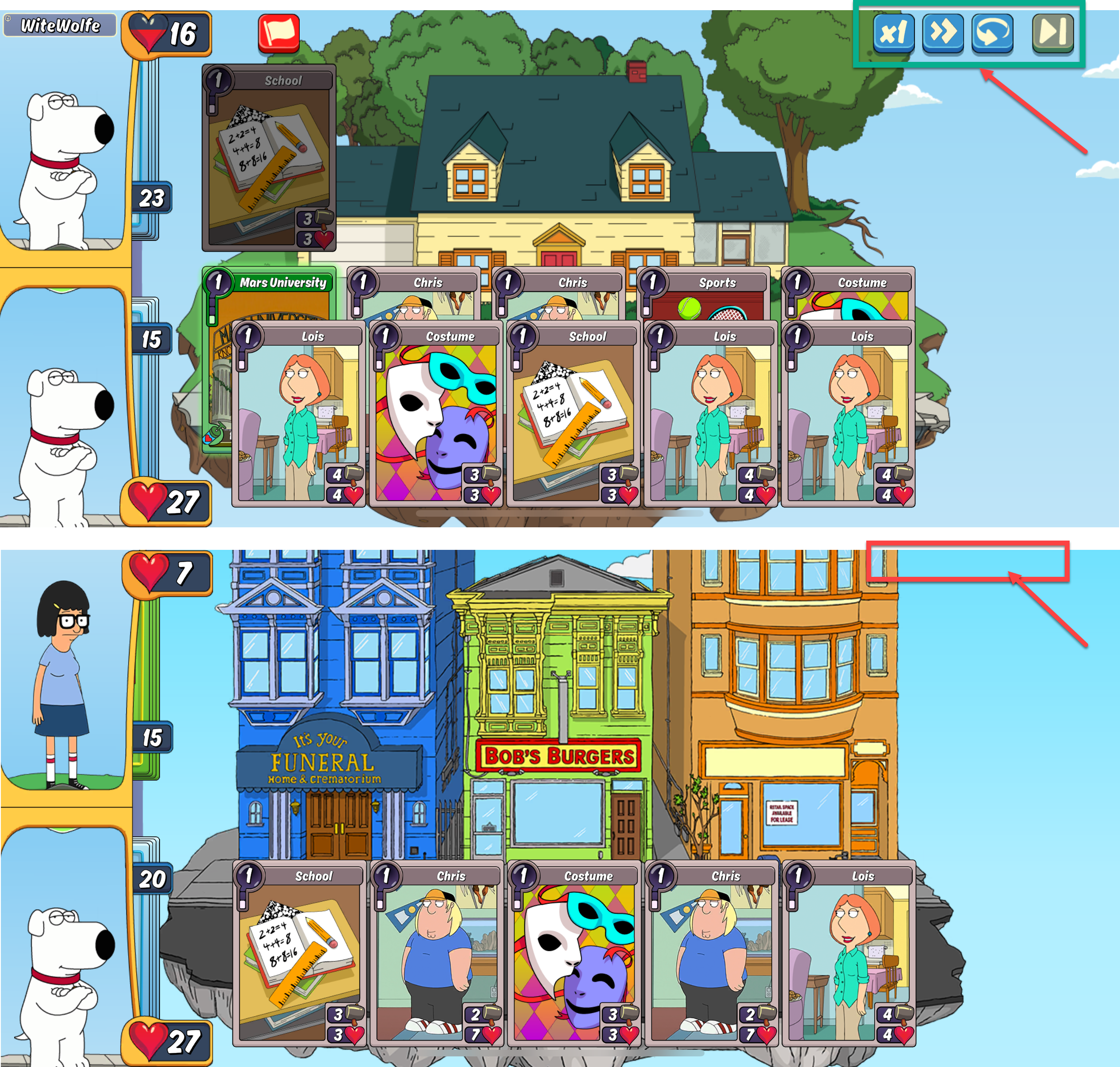 La barra de menú está ausente en la pantalla del juego de aventura