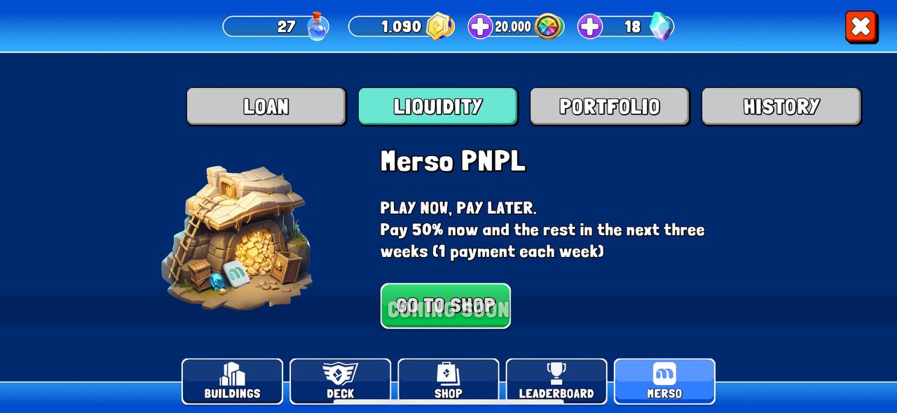 Próximamente superposición ir a la tienda